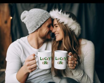 Lucky Girl leppard  print coffee mug , Irish birthday gift, St. Patrick's Day Gift, gift for Irish, office gift exchange, coffee cup