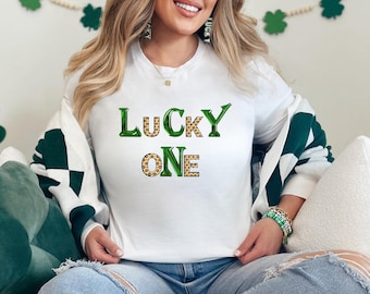 LUCKY Shirt St Patricks Day Shirt Women Saint Patricks Day Shirts Cute St Paddys Day Shirt St Patrick Day Shirt four leaf clover shirt green