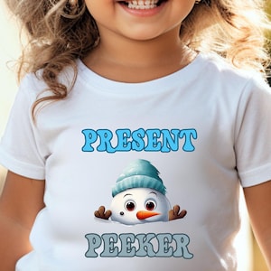 Present Peeker Shirt, Kids Christmas Shirt, Family Christmas Shirts, Funny Christmas Shirt, Christmas T, Snowman Shirt, Funny Snowman Shirt
