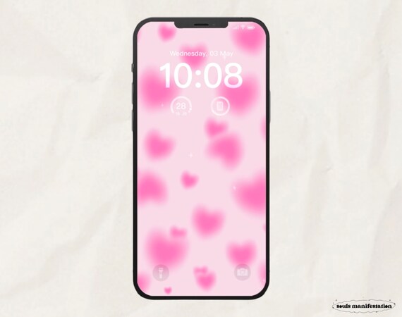 Hearts iPhone Wallpapers Aura Heart Blurred Gradient Aesthetic