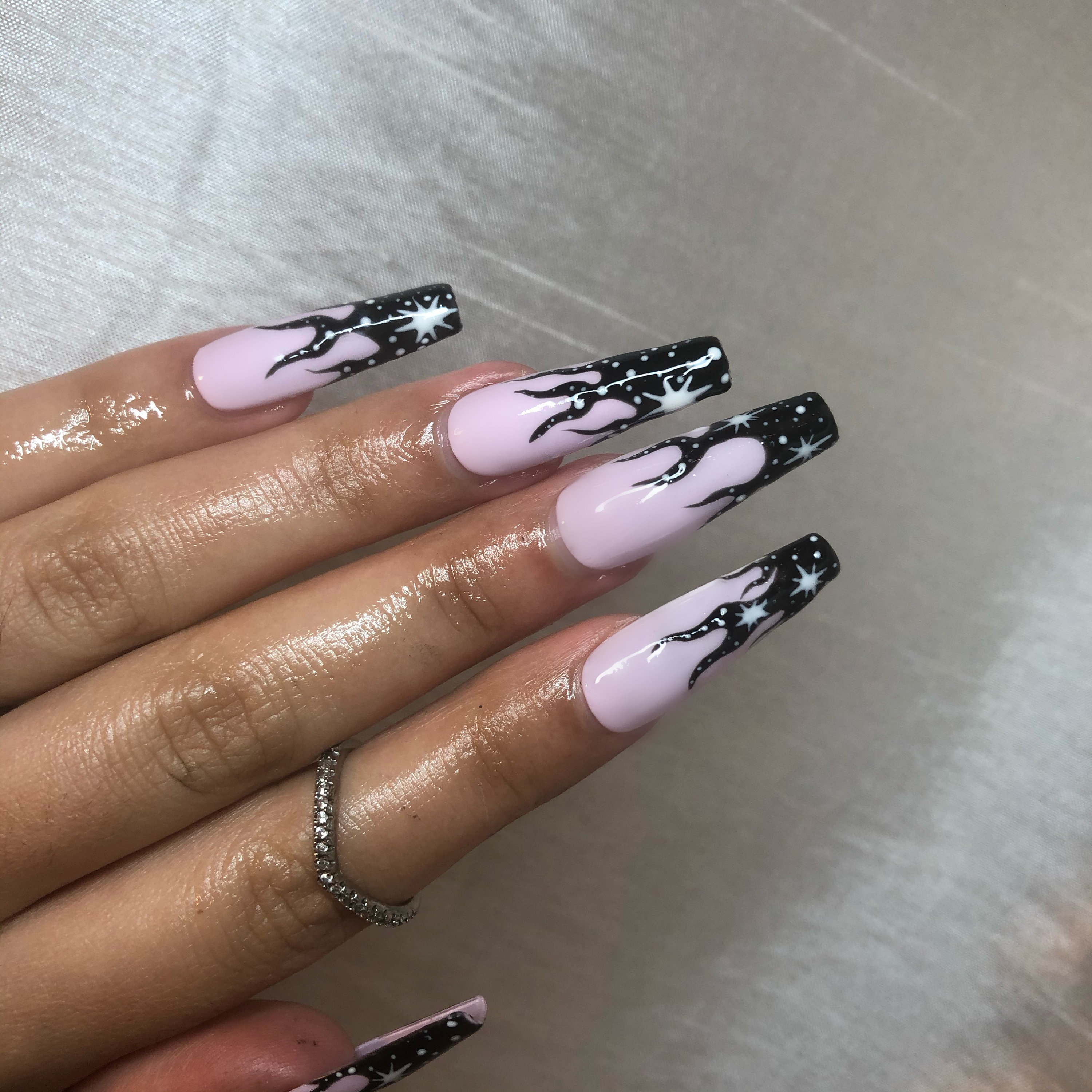 Press on Nails: Flame Nails/ Fire Nails. | Etsy UK