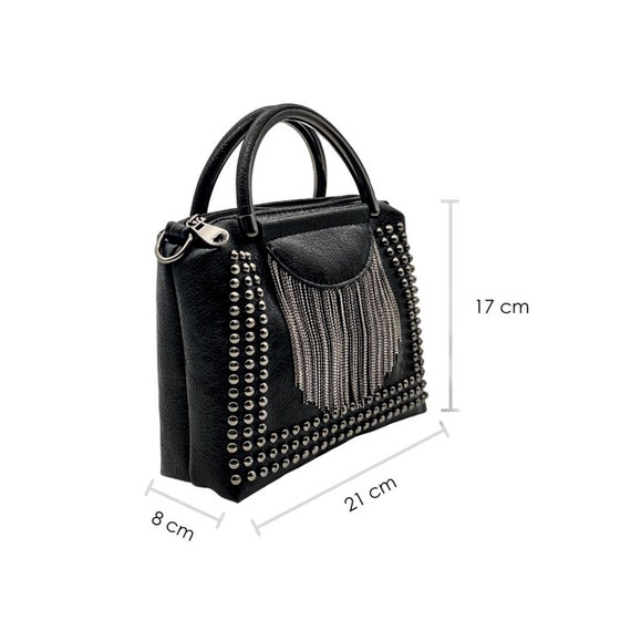 Fashion Studded Bucket Bag, Simple Versatile Faux Leather