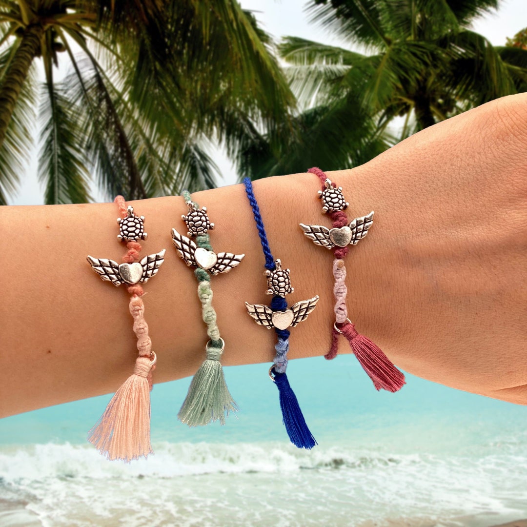 Boho kwast armband SCHILDPAD macrame vriendschap armband Etsy België