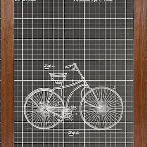 Antique Bicycle Retro Blueprint Decor|Bicycle 1890 Poster Wall Art|Bicycle Black And White Patent Print|Vintage Bicycle INSTANT DOWNLOAD|