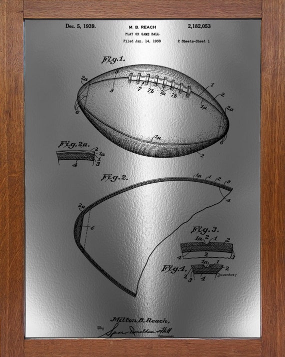 Football Patent Printfootball 1939 Patenthome Decor Instant - Etsy