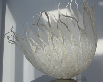 Light bowl made of Finnish paper yarn