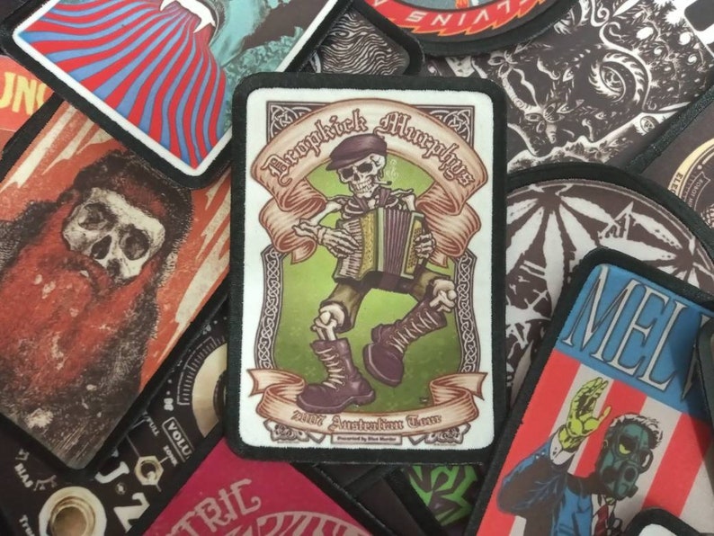 Dropkick Murphys sew on patch band rock merch jacket accessories vintage design style punk,Irish,pub traditional