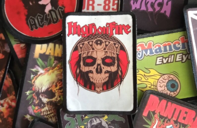 High on fire sew on patch band rock metal stoner desert doom drone jacket accessories sleep wizard acid witch