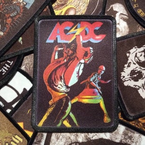 Angus young bon scott acdc sew on band patch. Rock,metal, accessories jacket