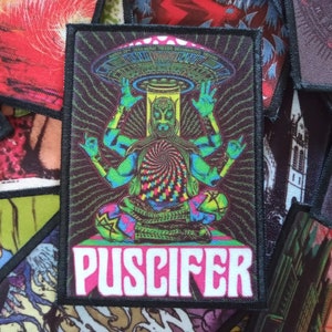 Parche de banda para coser Puscifer. Rock, metal, artículos de merchandising, chaquetas, accesorios.