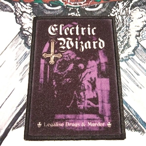 Electric Wizard Sew On Patch: Stoner Doom Band Accessory (11x8cm)