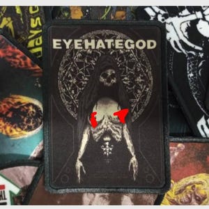 Eyehategod coudre sur la bande de renfort accessoires de veste de merchandising rock métal corrosion vers le bas superjoint