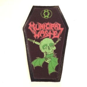 Municipal Waste Coffin Sew-On Band Patch