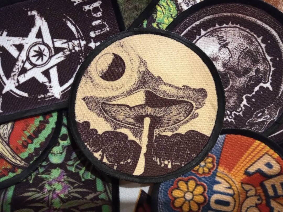 Mushroom Sew on Patch: Stoner Doom Rock Band Apparel - Etsy