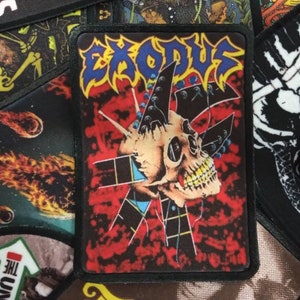 Exodus sew on patch band rock metal merch jacket accessories thrash