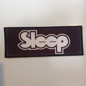 Parche para coser con forma de banda para dormir: accesorio rockero, metalero y fumeta