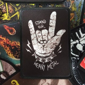 Stand for Heavy Metal Sew-On Patch: Rock Band Jacket Accessory