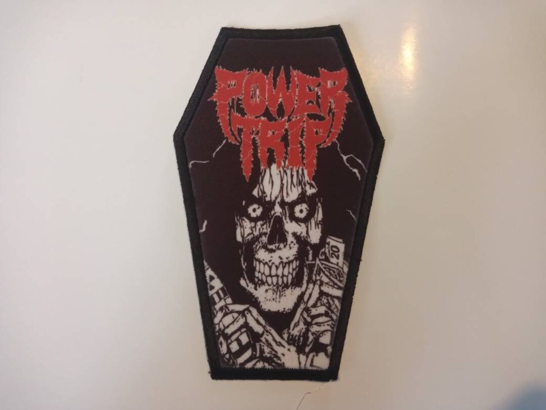 T-shirt Groupe Metal Power Trip - Tour 2017 - Noir Réversible - Tailles S à 5XL - Neuf Avec Étiquette