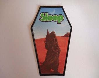 Sleep coffin sew on band patch. Stoner,doom,rock, accessories, wizard om weedeater