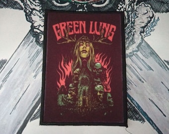 Green Lung Sew-On Patch: Stoner Doom Rock Band Accessory