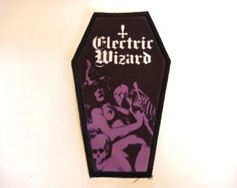 Electric wizard coffin sew on band patch. Stoner,doom,rock, accessories,jacket,sleep weedeater
