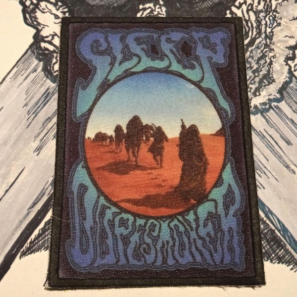 Parche para coser con banda para dormir: accesorio para chaqueta Stoner Doom Rock (11 x 8 cm)