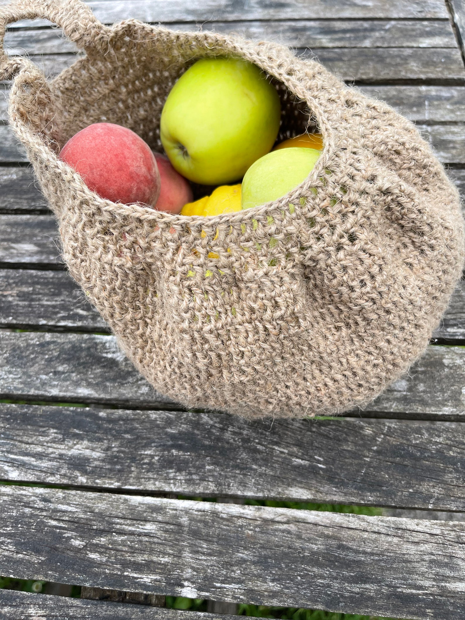Hanging Basket Jute Basket Jute Bag hanging Fruit Basket Etsy