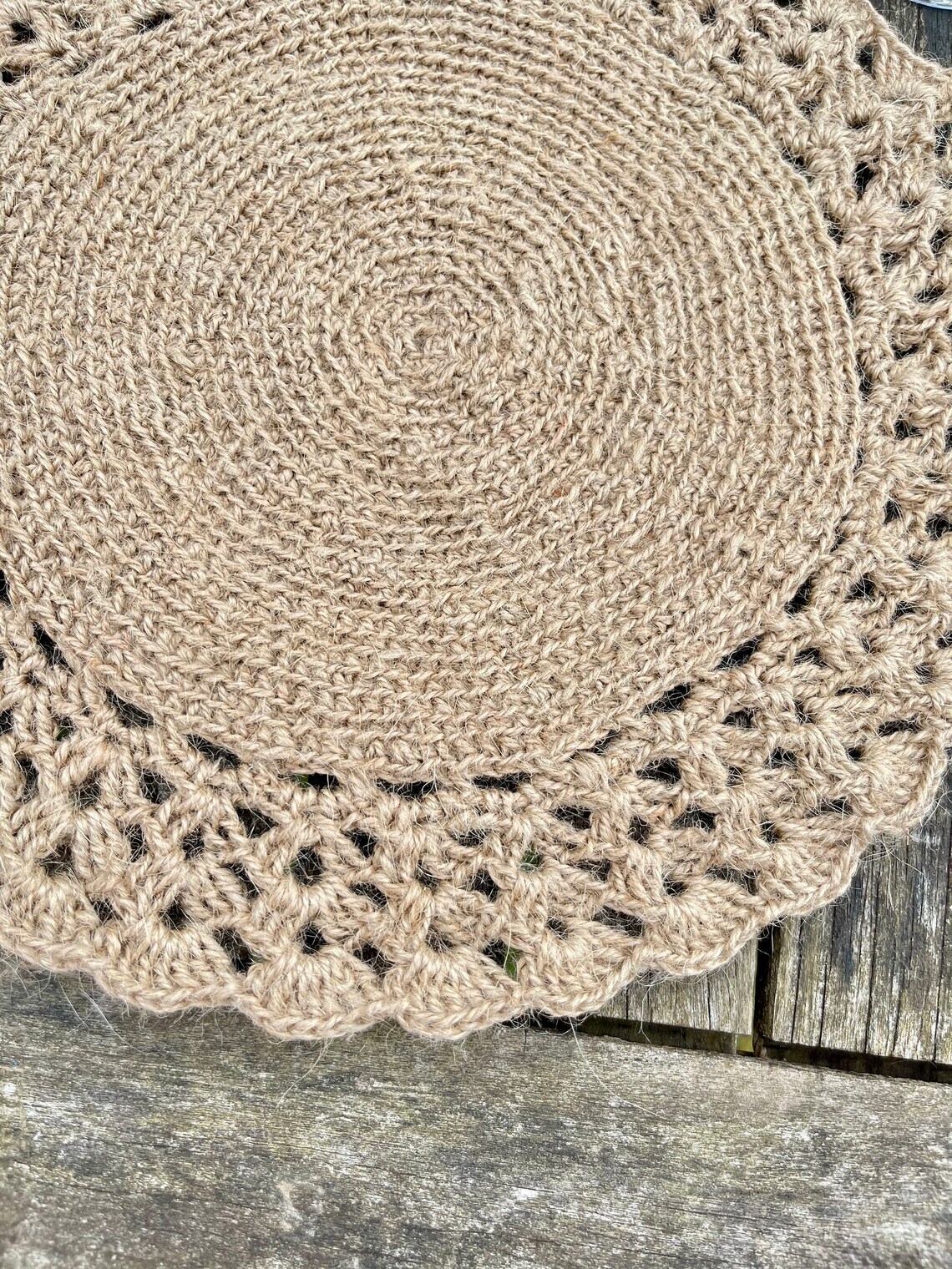 Doilies Jute Placemats round Placemats Crochet Jute Rope Etsy