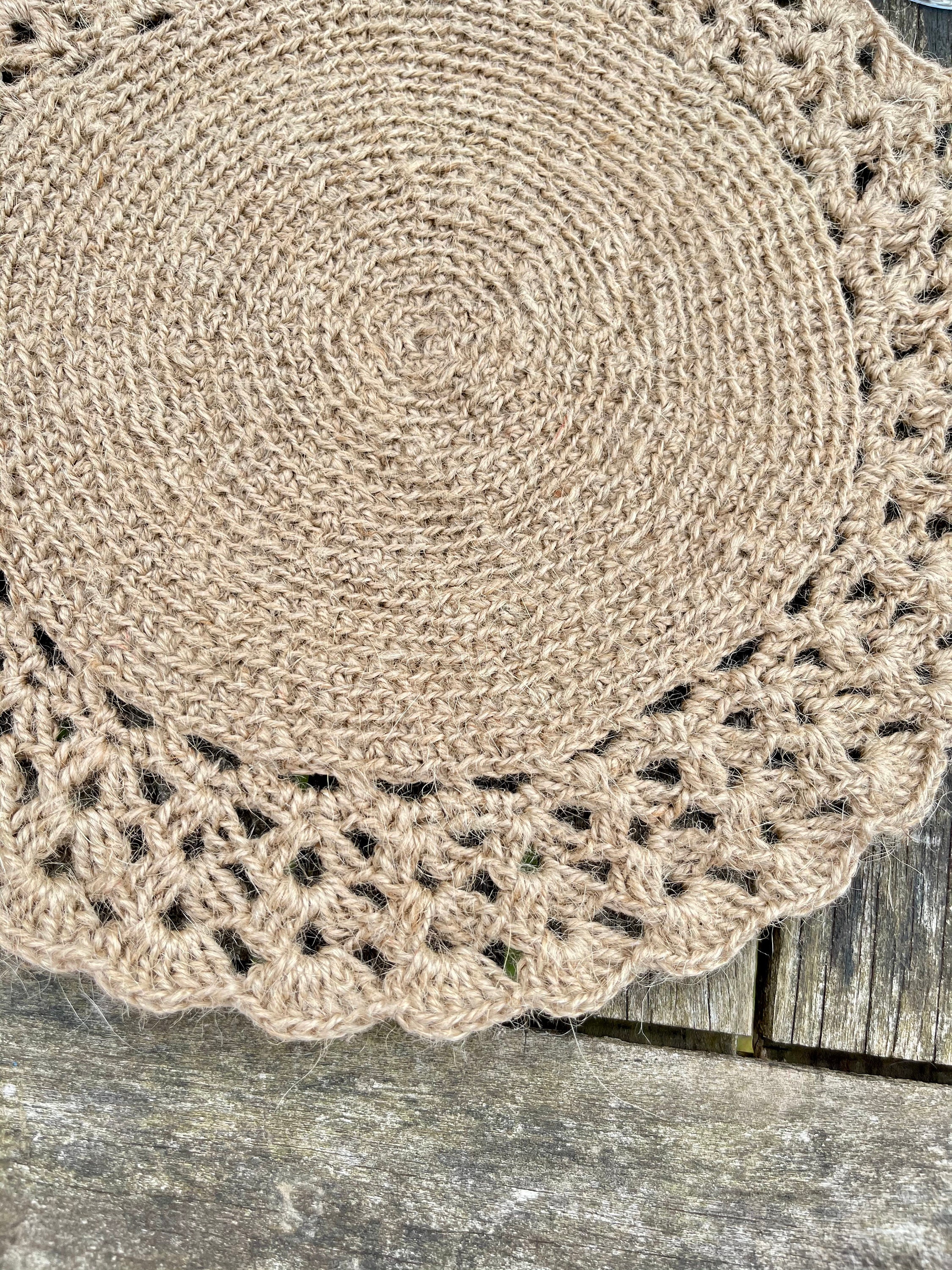 Doilies Jute Placemats round Placemats Crochet Jute Rope Etsy