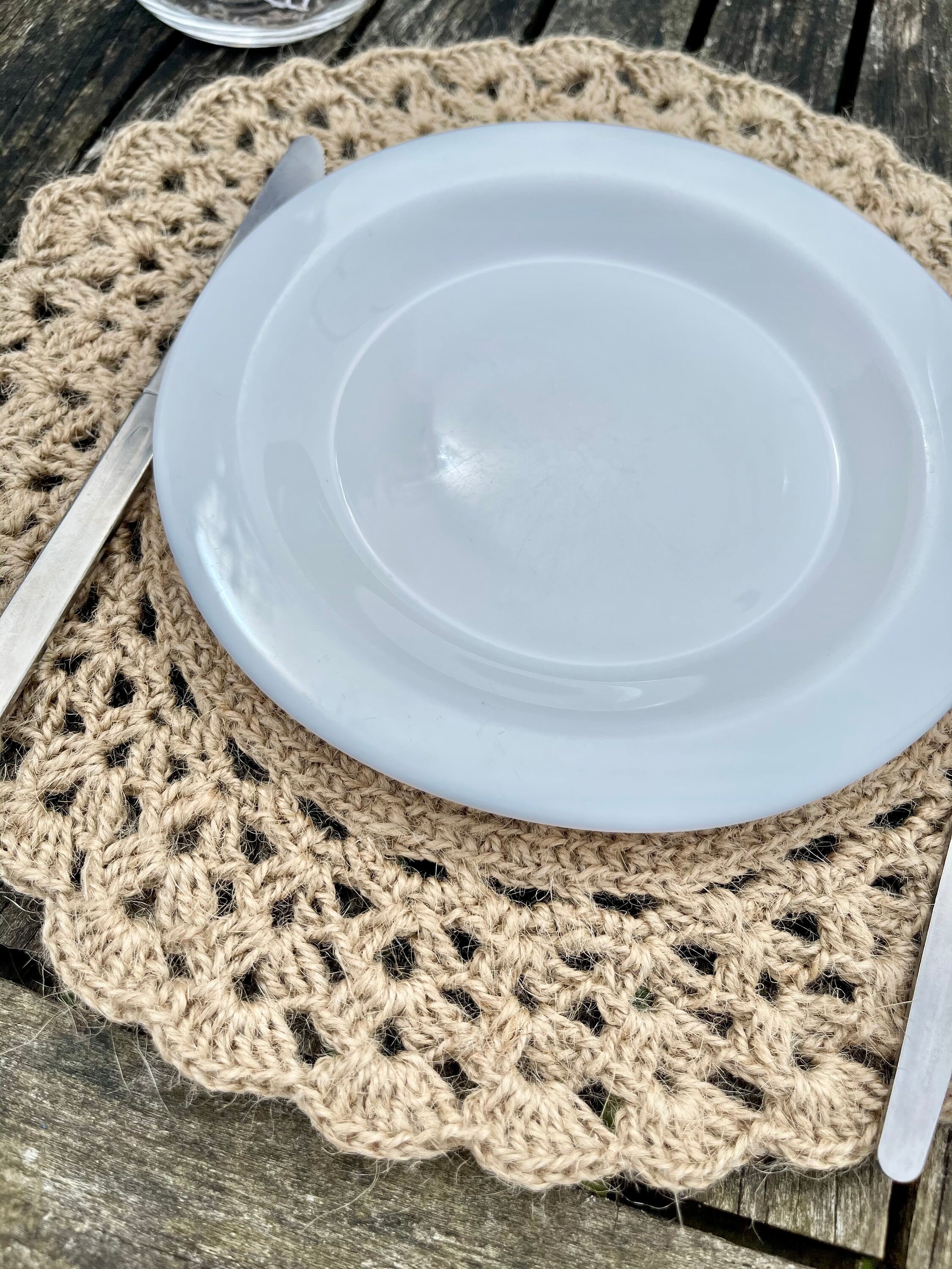 Doilies Jute Placemats round Placemats Crochet Jute Rope Etsy