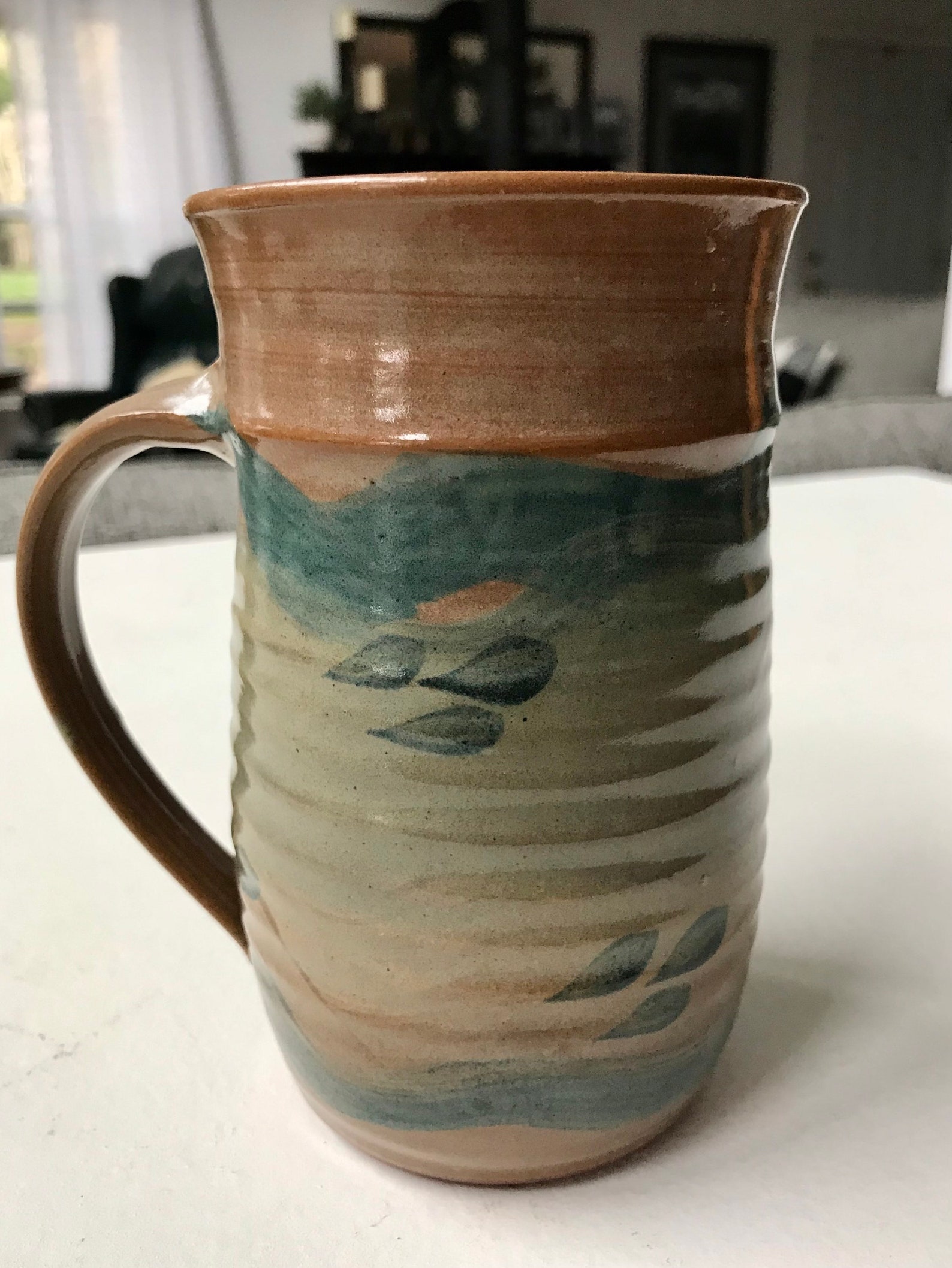 6 Clay Mug Tater Knob Pottery Etsy