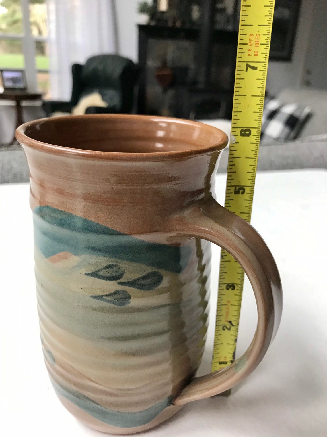 6 Clay Mug Tater Knob Pottery Etsy