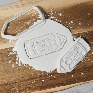 Personalised Pencil Cookie Cutter and Stamp - Teacher Gifts