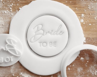Bride To Be Cookie Cutter and Stamp, Hen Do Biscuit Favours