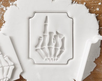 Skull Bride Hand Wedding Cookie Cutter and Fondant Stamp, Hen Do and Engagement Party Favours