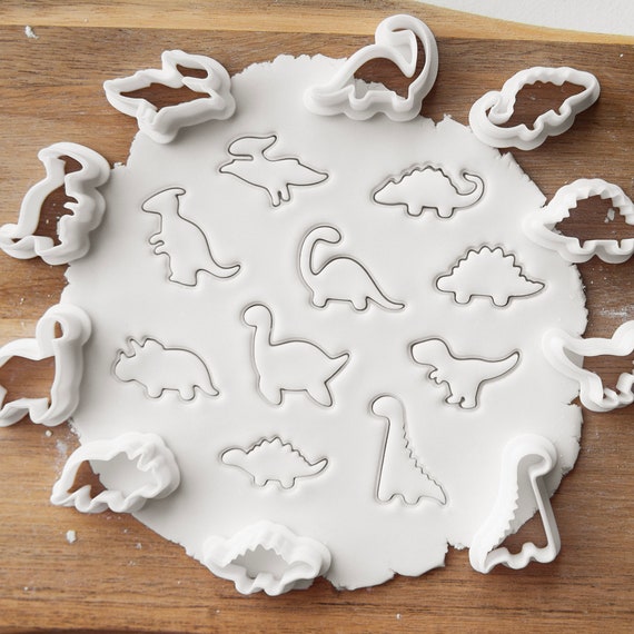 Petallica Large Dinosaur Cookie Cutters - Set Of 5, UK Made, Kids Baking Moulds
