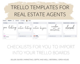 Trello Templates for Real Estate Agents | Please read description