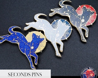 Canis Major Constellation **SECONDS** Enamel Pin - 65mm/2.55" Dog enamel pin, Canis Major Constellation Pin Badge, Hound Pin Badge