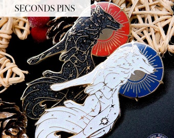 Lupus Constellation **SECONDS** Enamel Pin - 75mm/2.95&quot; Tall Lupus enamel pin, Constellation Pin Badge, Wolf Pin Badge, Lupus Constellation,