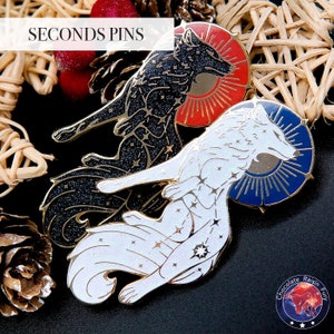 Lupus Constellation **SECONDS** Emaille Pin - 75 mm hoher Lupus Emaille Pin, Sternbild Pin Abzeichen, Wolf Pin Abzeichen, Lupus Sternbild,