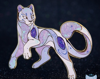 Pin de esmalte del planeta Gato Júpiter: Pantera espacial perlada