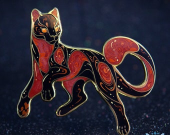 Jupiter Cat Enamel Pin: Limited Edition Space Panther (2.75 inch)