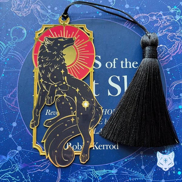 Lupus Wolf Bookmark | Black & Red