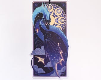 Moon Dragon Air Freshener - Double Sided - Black Ice Scent