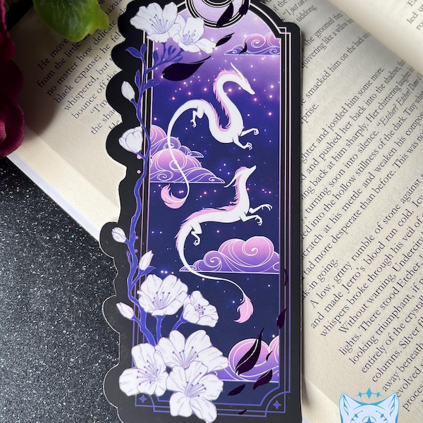 Purple Dragon Bookmark with foil detail