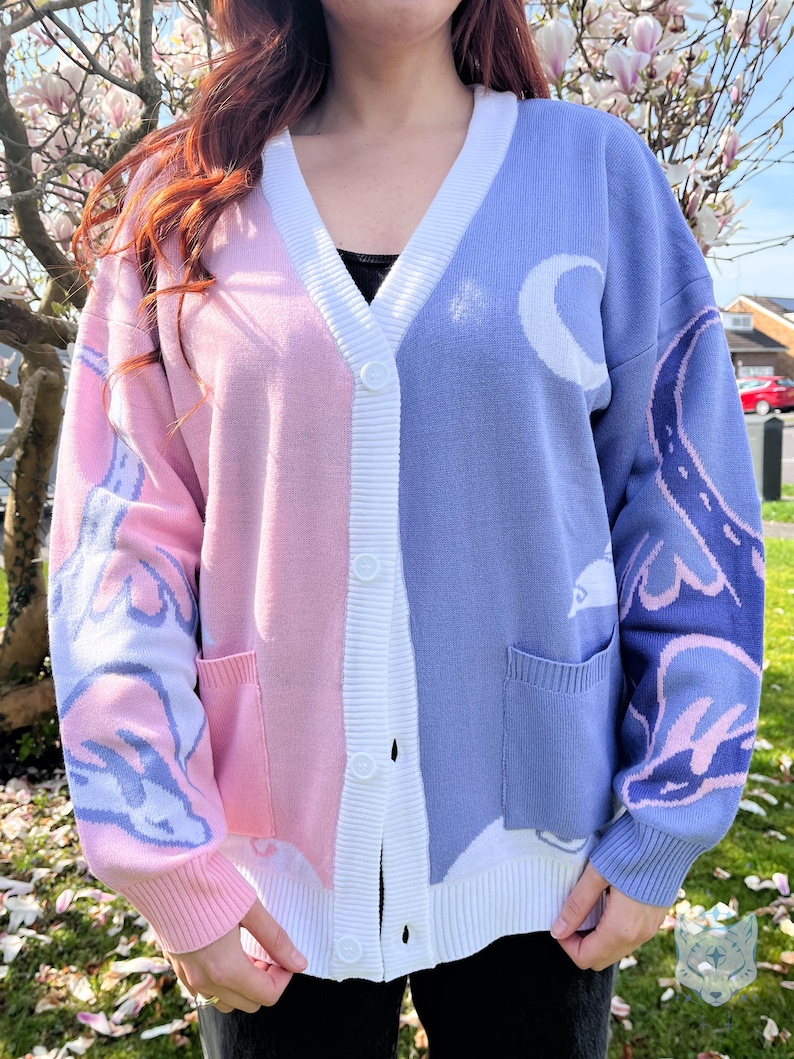 Asymmetrical Pink & Purple Dragon Cardigan (retiring design!)