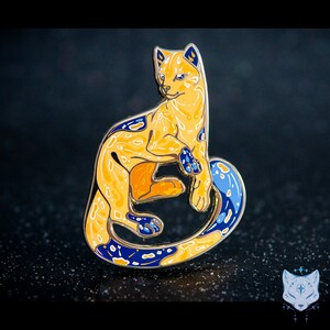 Mercury False Colour Cat Planet Pin -  55mm / 2.16&quot; Space Cat enamel pin