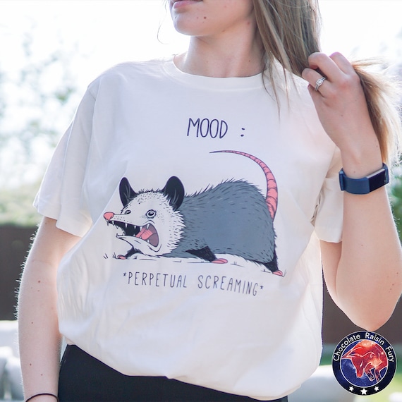 Berygtet Lys Fremskreden Off-white Coloured Mood Possum Tee vegan/organic T-shirt. - Etsy