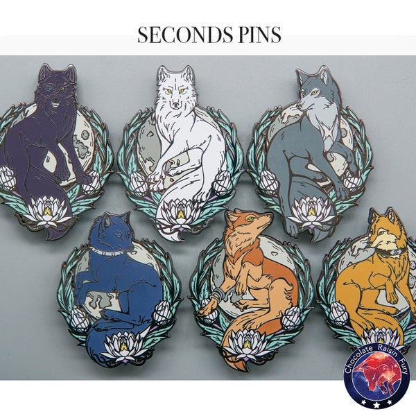 Wolf's Rain **SECONDS** Pin Badge. Large Black Nickel Hard Enamel Pin. Wolf's Rain enamel pin badge