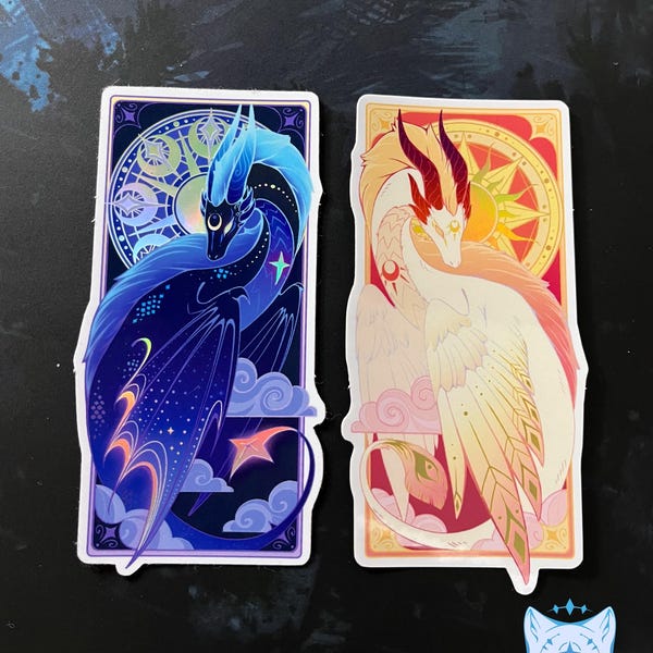 Dragon Holographic Stickers | 10cm tall